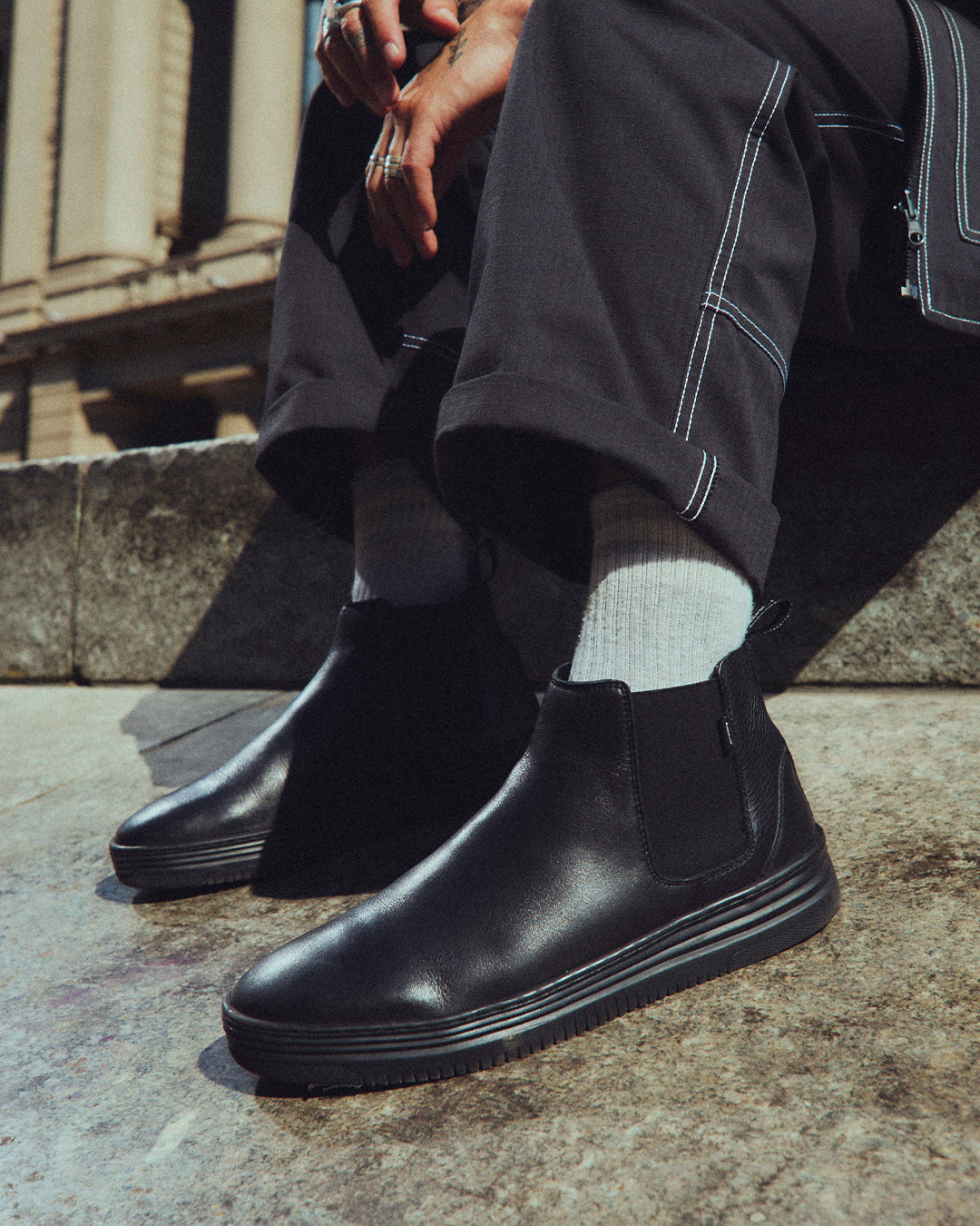 Zapatilla Mid Yoke Negra Hombre V2