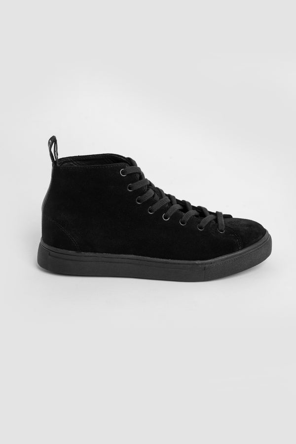 Zapatilla Mid Tiller Negra Suede Hombre