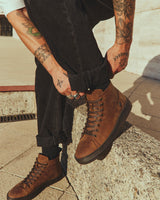 Zapatilla Mid Tiller Brown / Café Hombre V2